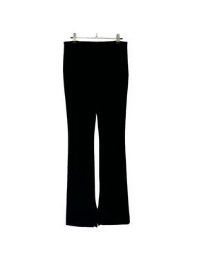 Adam Lippes Eva Flare Pant Womens M Black LONG Fitted Bonded Neoprene NWT